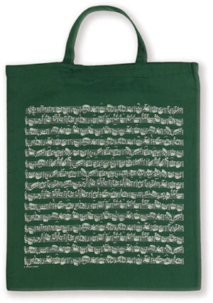 Bolsa partitura cor verde