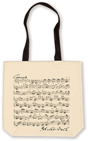 Bolsa grande partitura Bach cor cru
