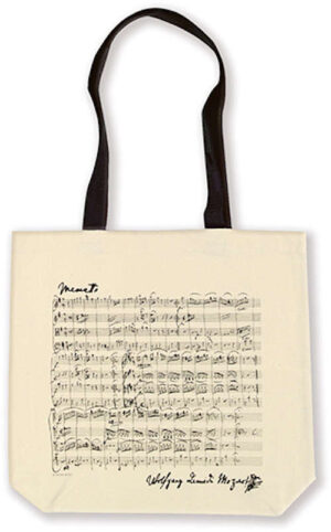 Bolsa grande partitura Mozart cor cru