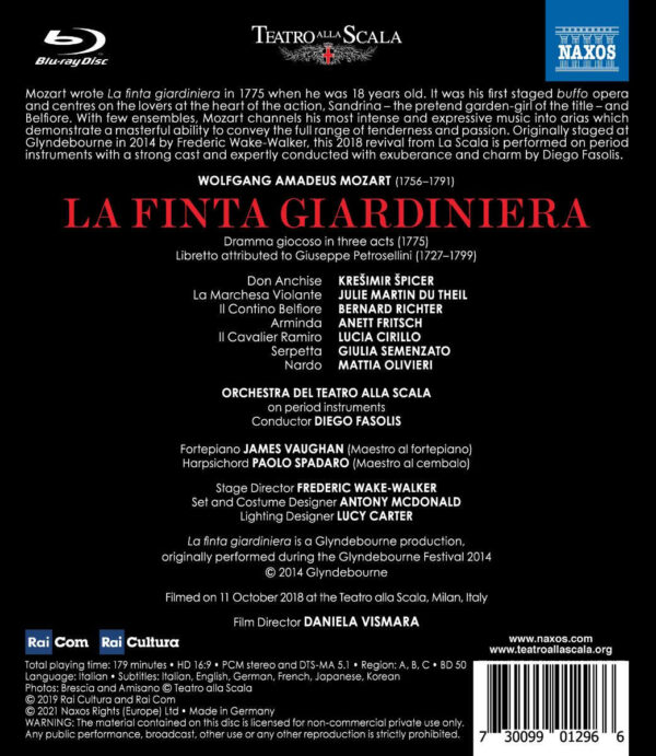 Blu-ray - Mozart: La Finta giardiniera - Imagem 2