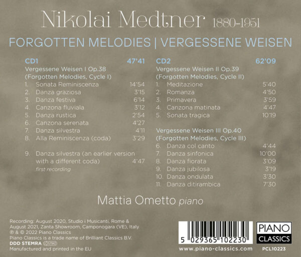 Medtner: Forgotten Melodies/Vergessene Weisen - Imagem 2
