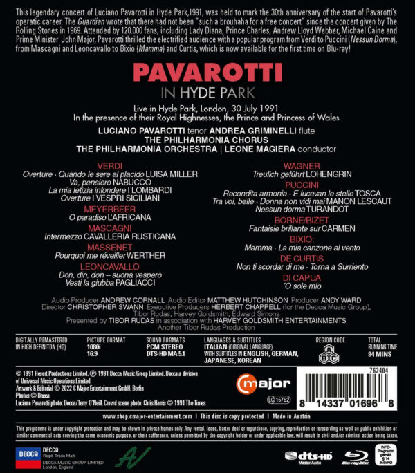 Blu-ray - Pavarotti in Hyde Park - Imagem 2