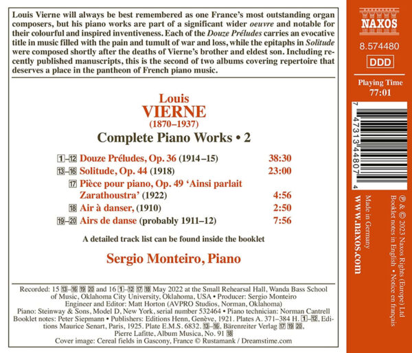 Louis Vierne: Complete Piano Works 2 - Imagem 2