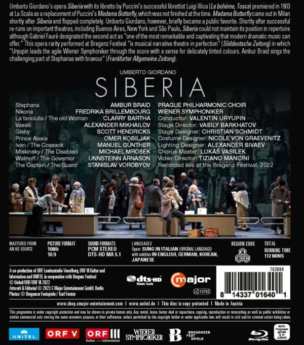Blu-ray - Umberto Giordano: Siberia - Imagem 2