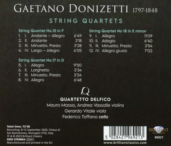 Donizetti: String Quartets - Imagem 2