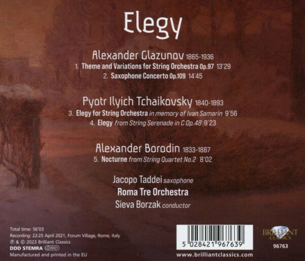 Elegy: Music By Glazunov, Tchaikovsky, Borodin - Imagem 2