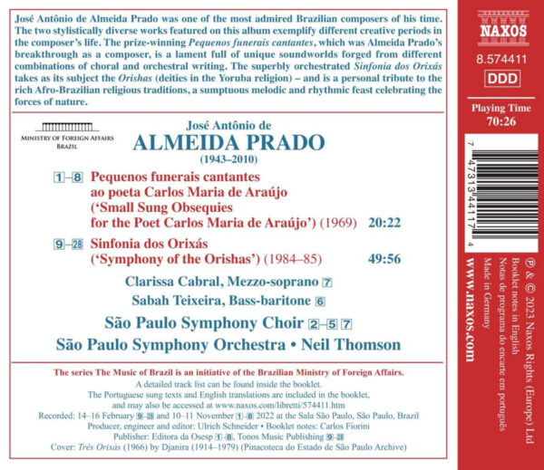 Jose Antônio de Almeida Prado: Sinfonia Dos Orixas - Imagem 2