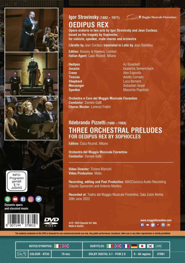 Stravinsky: Oedipus Rex & Pizzetti - Imagem 2
