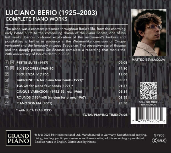 Berio: Complete Piano Works - Imagem 2