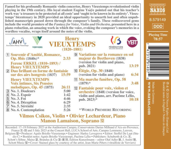 Vieuxtemps: Voix intimes - Imagem 2