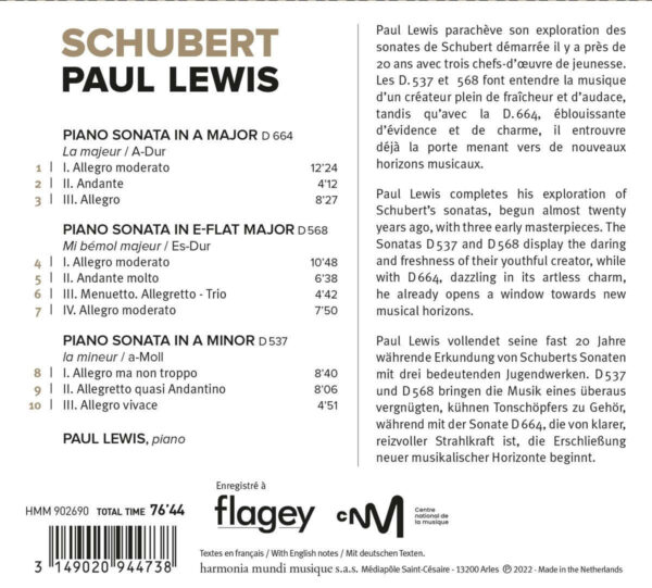 Schubert: Piano Sonatas D. 537, 568 & 664 - Imagem 2