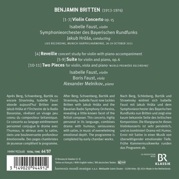 Britten: Violin Concerto, Chamber Works - Imagem 2