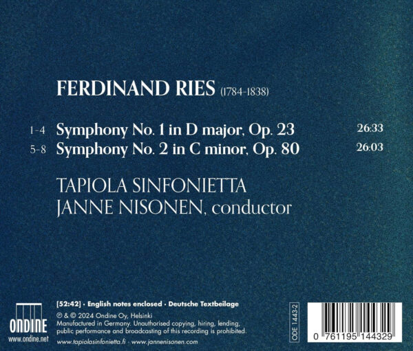 Ferdinand Ries: Symphonies Nos. 1 & 2 - Imagem 2
