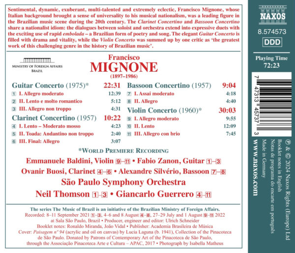 Francisco Mignone: Concertos and Concertinos - Imagem 2