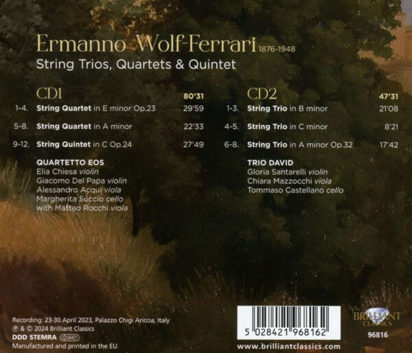 Wolf-Ferrari: String Trios, Quartets & Quintet - Imagem 2
