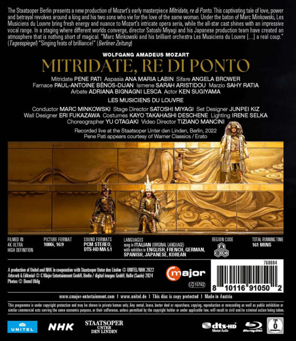 Blu-ray - Mozart: Mitridate, re di Ponto - Imagem 2